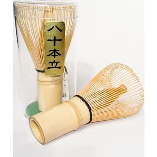 Matcha bamboo whisks tea sets bamboo 80 prongs whisk