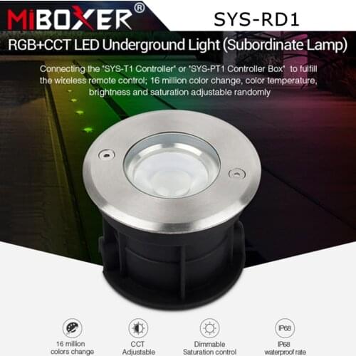 Miboxer SYS-RD1 5W RGB+CCT LED Underground Light Subordinate Lamp IP68 Waterproof Spotlight Outdoor light APP/WIFI/Voice Control