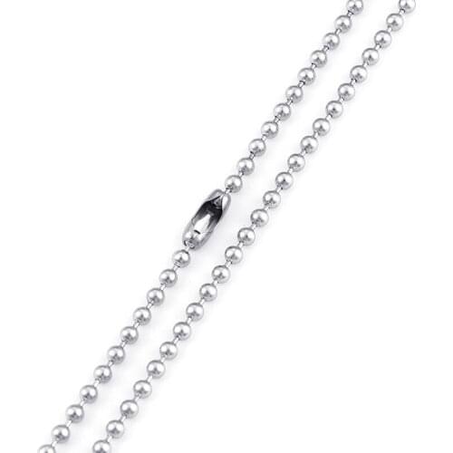 Fashion jewelry with chain stainless steel bead chain wave bead chain long round bead chain DIY necklace