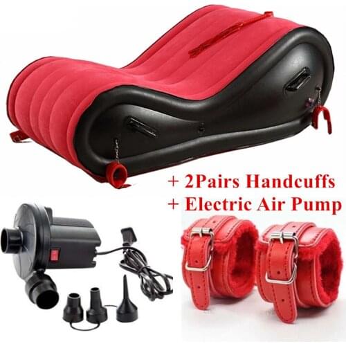 Inflatable Sex Sofa Bed Adult Love Game Sofas Pillow Chaise Furniture Machine Sex Chair With Electric Air Pump Rocking Chair