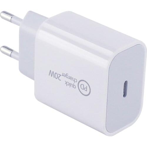 New 20W PD For Iphone Type C Cable Power Adapter Charger UK/US/EU Plug Smart Phone Fast Charger for iPhone