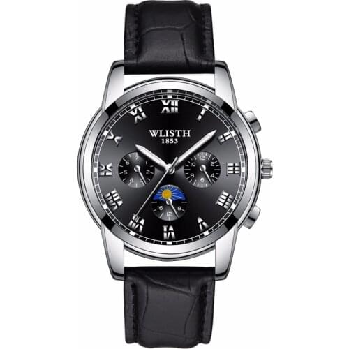 2021 new steel belt business waterproof watch mens fashion luminous watch quartz watch