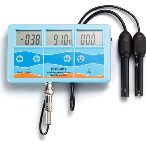 PH EC CF Temp TDS ORP mV Meter Tester Analyzer 6-in-1 Multi-Function Water Quality Testing Monitor Conductivity Temprature