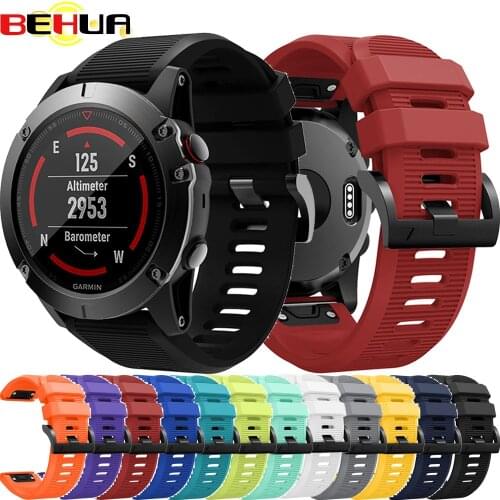 Watchband Straps for Garmin Fenix 5X/6X/5XPlus/Fenix 3/ 3HR Smart Watch Silicone Band 26mm Wristband Bracelet Replacement Strap