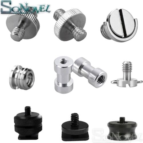 B/E TYPE 1/4" to 3/8" Thread Screw Mount Adapter Tripod Plate Screw EB mount for Camera Flash Tripod Light Stand Male to Female