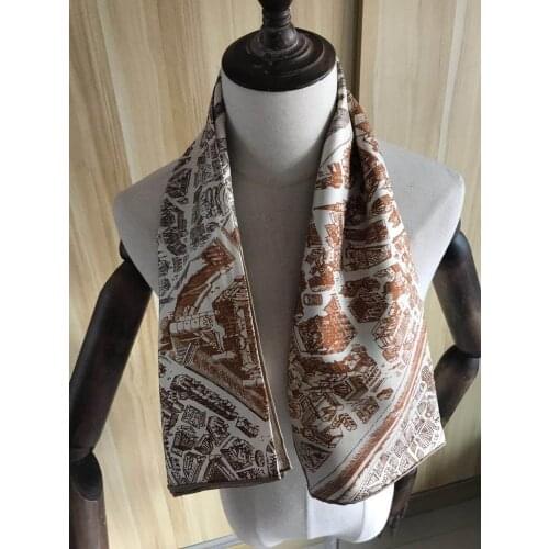 2020 new arrival spring autumn horse design 100% pure silk scarf twill hand made roll 90*90 cm shawl wrap for women lady
