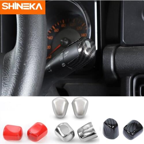 SHINEKA Car Styling for Suzuki Jimny 2007-2020 Car Accessories Wiper Lever Turn Signal Control Decorative Cover Trim Ring Frame