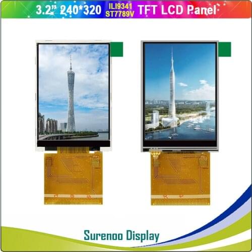 3.2" inch 240*320 Solder 8/16 Bit MCU 37Pin ILI9341 / ST7789V TFT LCD Module Display Screen LCM with Resistive Touch Panel