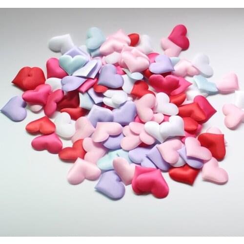 3.5cm Fabric Heart table scatter Wedding Party Confetti Table Decoration birthday party baby shower Decorative Supply