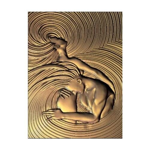 3d model relief for cnc printer in STL file format art girl M290