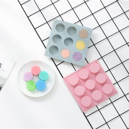 9-Grid Mousse Cake Silicone Mould Chocolate Small Cylindrical DIY Cake Decorating Baking Tools Dessert Ice Cube