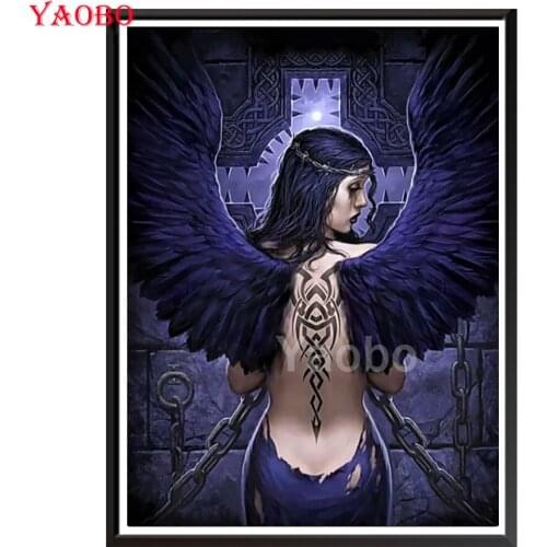 Full Square Round Drill 5d Diy Diamond Painting Angel Beauty Embroidery Handmade Cross Stitch Home Decoration Accessories