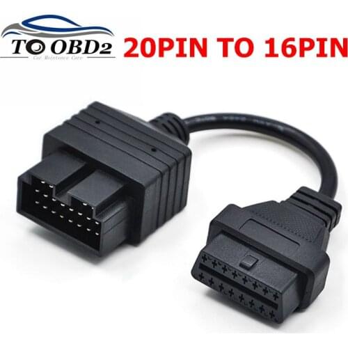 Auto Car Diagnostic Tool OBD II OBD2 20 Pin Male to 16 Pin Female FOR KIA Connector Cable Adapter for KIA 20Pin