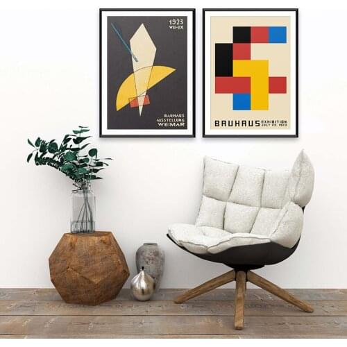 Bauhaus Ausstellung Exhibition Poster and Prints Canvas Painting Wall Art Picture for Home Cuadros Decoration