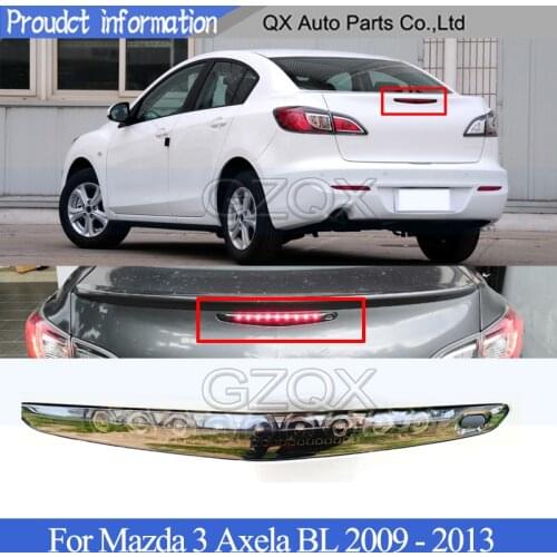 CAPQX LED 9 bulbs Rear Additional brake light lamp For Mazda 3 Axela BL 2009 - 2013 High Additional Third Brake Light stop lamp
