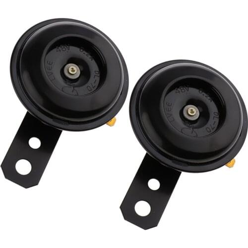 Black Disk Horn Set For Motorcycle Series 12V With 8 Mm Mounting Hole