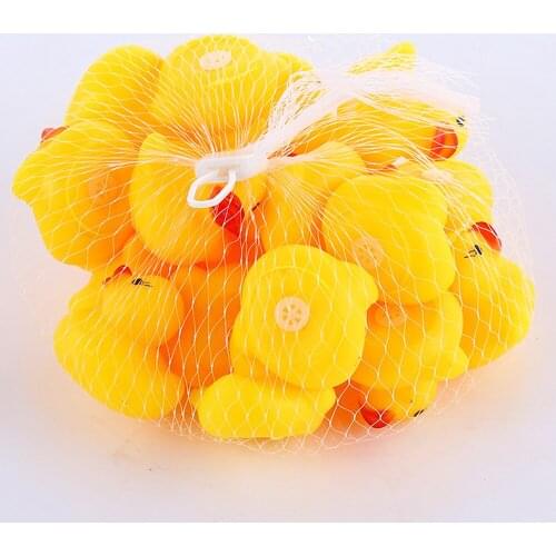 Baby Bath Toys Race Squeeze Animal Floating Squeaky Sound Rubber Duck Toys Swimming Water Play Game for Children Gifts