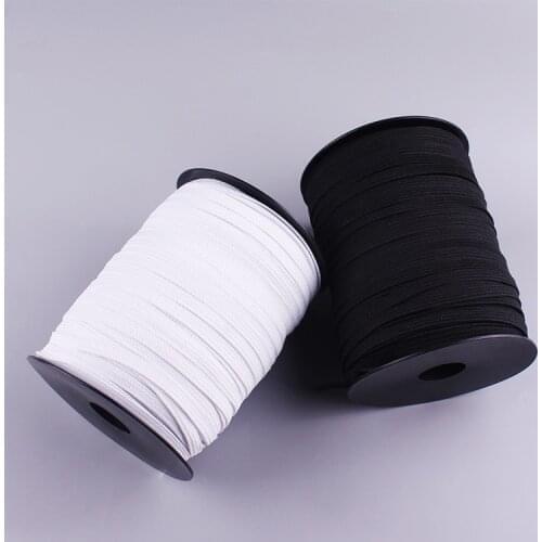 Elastische Bands Weiß und Schwarz 5 Meter 6/3mm Polyester Elastische Bands für Kleidung Garment Nähen Zubehör