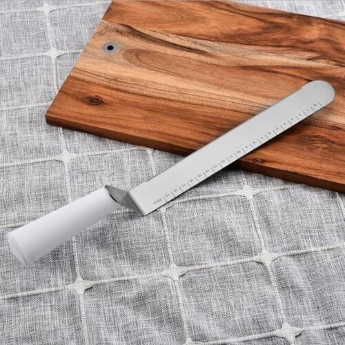 DIY Baking Tool Cake Cream Scraper Stainless Steel Butter Straight Spatula Curved Spatula Baking & Pastry Spatulas Useful 150gA