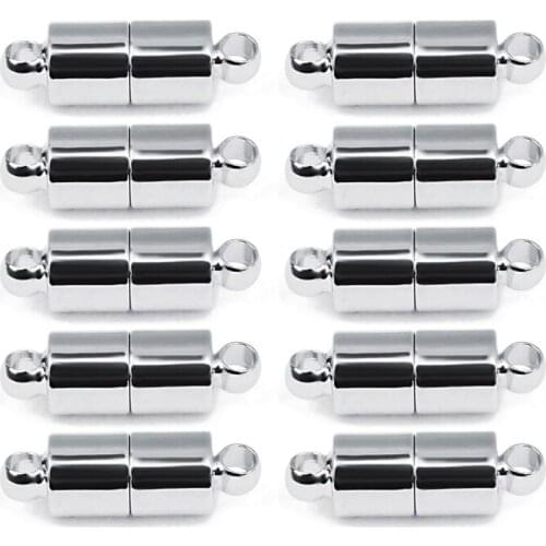 10 Pairs Jewelry Making Line End Caps Leather Magnetic Buckle Leather Rope Necklace/bracelet Clasp Jewelry Accessories