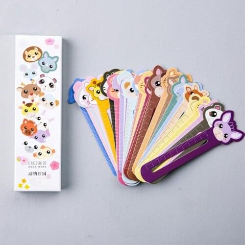 30 types Cute Animal Farm Paper Bookmark for Book Holder Multifunction Bookmark Stationery Children School Supplies Kawaii Gift