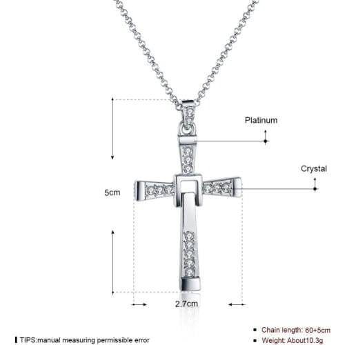 Mens 65cm Chains Jesus Piece of Fast and Furious Cross Pendant Necklaces Gold Necklace Snake n705 For Holiday Gift