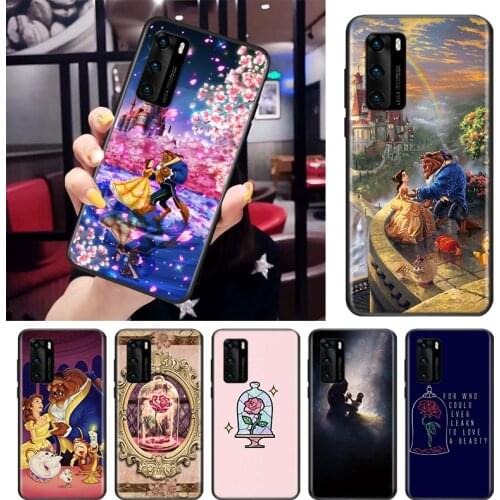 Beauty and the Beast For Huawei P Smart S Z Mate 40 RS 30 20 10 Pro Plus Lite 2019 2020 2021 Black Soft Phone Case