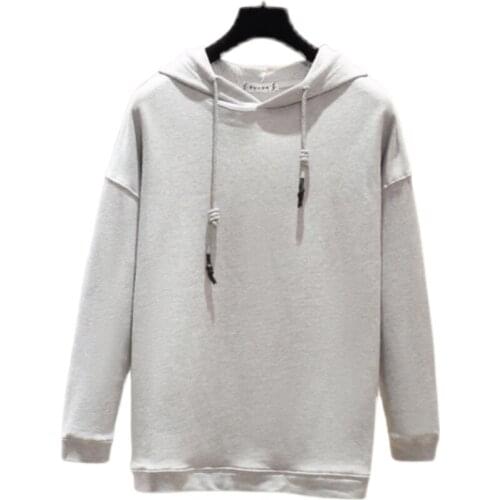 Solid Color Hoodie Warm Hoodies Sweatshirts 2020 New Spring Autumn Solid White Color Hip Hop Streetwear Hoody Womans Clothing