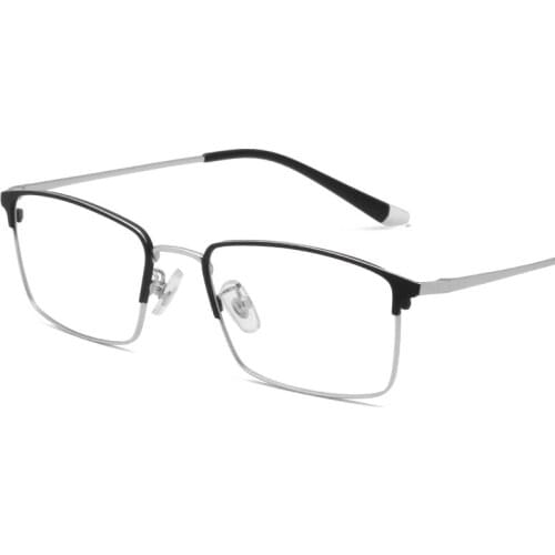 Logorela Titanium Optical Glasses Frame Men Ultralight Square Myopia Prescription Eyeglasses Male Metal Full Eyewear 5001