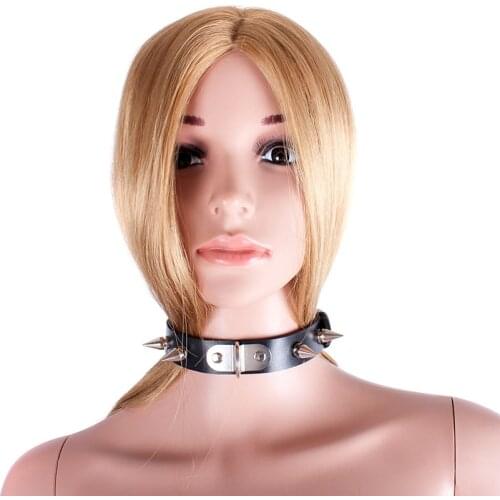 PU Leather Fetish Adult Collars for Women Sexy Erotic Neck Collar Adult Games Sex Collar Toys Adult Sex Products Restraint Tool