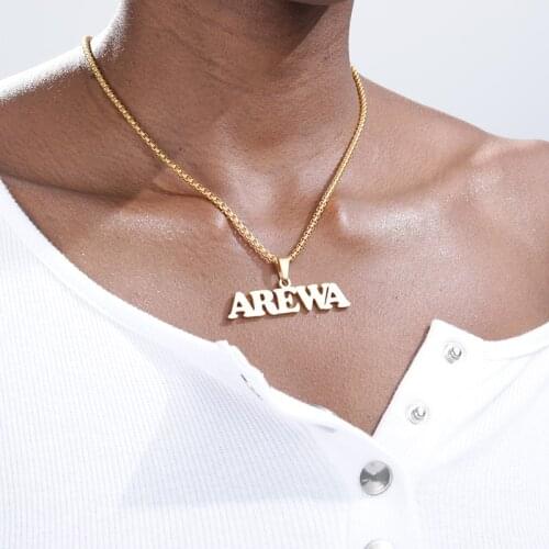 Custom Layer Name Necklace For Girls Kids Silver Rose Gold Stainless Steel Chain Personalized Jewelry Nameplate Choker Necklaces