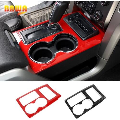 BAWA Gear Shift Panel Covers Decoration Trim Accessories for Ford F150 SVT RAPTOR 2009-2014 Automotive Interior Stickers