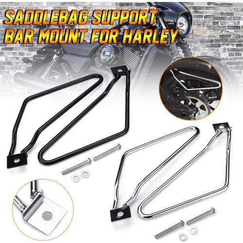 A pair of motorcycle saddle bag support rod frame saddle bag mounting bracket for Harley/Dyna/883/Iron/XL883N