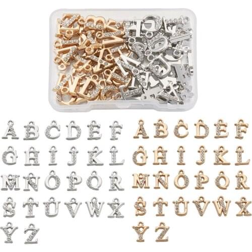 1 Box Alphabet Letter A~Z Numbers Charm Pendent For DIY Bracelets Necklaces Earrings Jewelry Making Accessories Mixed Colors
