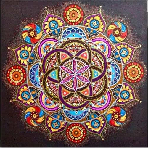 Religion Mandala DIY Embroidery Cross Stitch 11CT Kits Needlework Craft Set Cotton Thread Printed Canvas Home Dropshipping