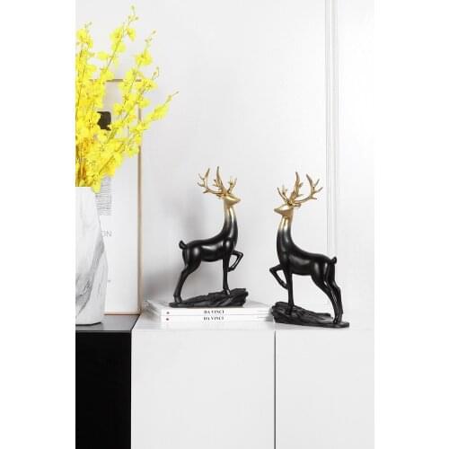 Nordic Modern Home Decoration Elk Resin Decoration Housewarming Gift TV Cabinet Desk Decoration Mascot