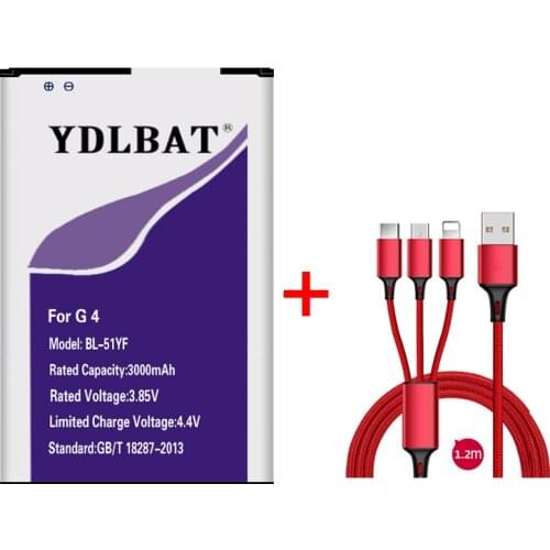 YDLBAT 3000mAh BL-51YF BL-51YH Battery for LG G4 H815 H811 H810 VS986 VS999 US991 LS991 F500 G Stylo F500 F500S F500L F500K