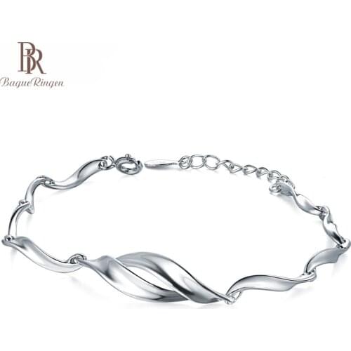 Bague Ringen Pure 925 Sterling Silver Bracelets for Women Charms Gift for Birthday Anniversary silver 925 jewelry Wholesale