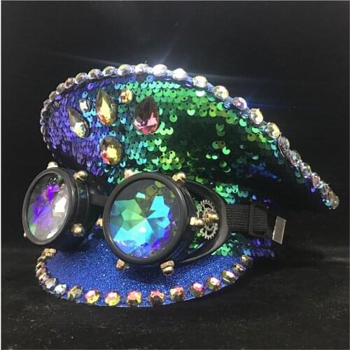 2020 New Men Women Green Police Hat With Metal Classes Performance Military Hat Captain Hat Adult Hat