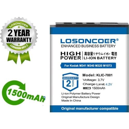 1500mAh Battery KLIC-7001 KLIC 7001 K7001 For Kodak M341 M340 M320 M1073 V550 V570 V610 V705 M753 M763 M853 M863 M893 M1063