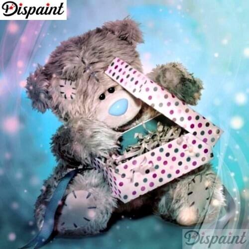 Dispaint Full Square/Round Drill 5D DIY Diamond Painting "Cartoon bear" Embroidery Cross Stitch 3D Home Decor A10237