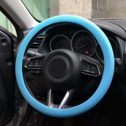 Car Soft Silicon Steering Wheel Cover For Chevrolet Volt Malibu Camaro Cobalt Orlando Spark Colorado Bolt Onix Traverse Blazer