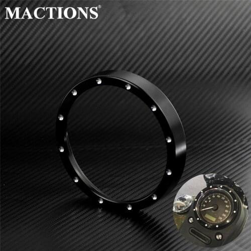 Motorcycle Black CNC Speedometer Trim Cover Bezel Billet For Harley Dyna Street Bob Low Rider Sportster XL XR Iron 1200 883