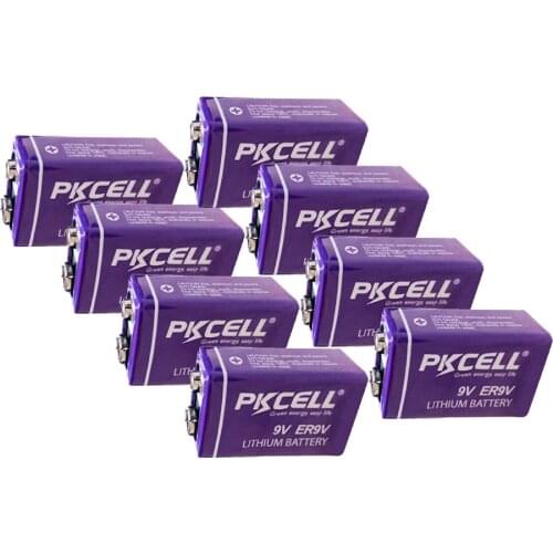 8 x ER9V 6F22 1200mah 10.8V Infrared thermometer battery Lithium-thionyl chloride(Li-SOCl2) batteries ER 9V Batteria