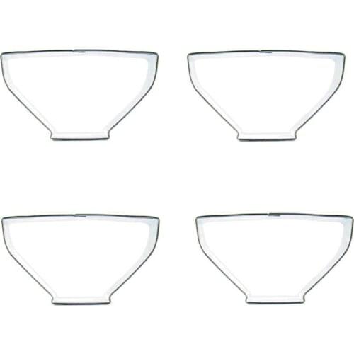 Small Teacup shape 4 piece cookie cutting molds, baking tools, cake decorating soft candy tools