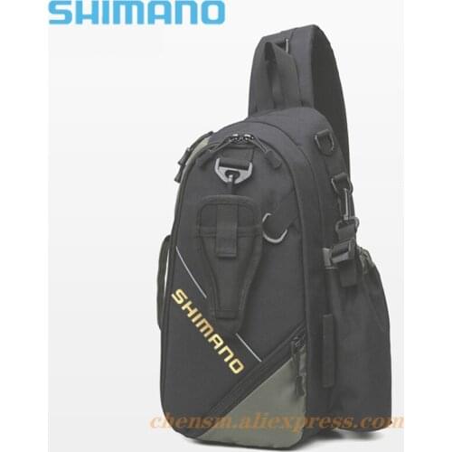 Shimano Multifunctional Fishing Tackle Bags Single Shoulder Crossbody Bag Waist Pack Fish Lures Gear Utility Storage Fishing Bag