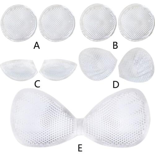 Honeycomb Silicone Bra Inserts Breathable Perforated Push Up Booster Pads Breast Enhancers Semi-Adhesive Bikini Seamless Chest