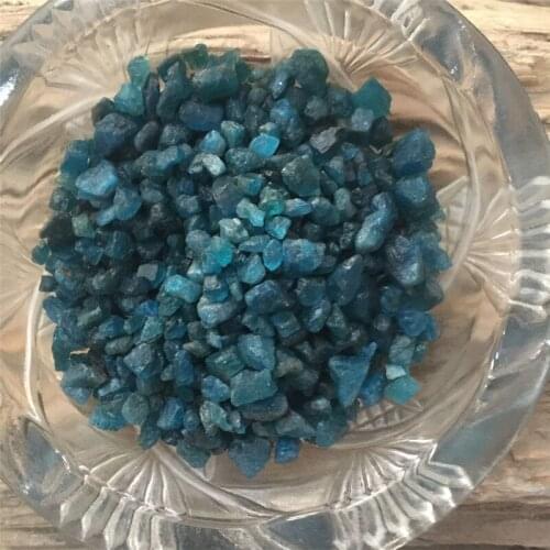 Natural blue apatite tumbled stones and minerals healing crystals rough gemstones for home plant fish tank aquarium decoration