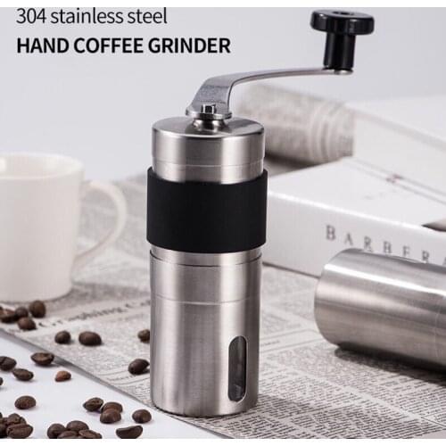 Stainless Steel Hand Crank Coffee Grinder with Silicone Grinder Coffee Machine Coffee Grinder Hand Coffee Machine