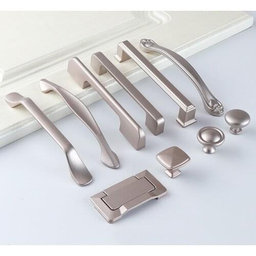 Aluminum Alloy Pearl Nickel Cabinet Handles Drawer Knobs Kitchen Cupboard Door Pulls Furniture Handle Cabinet Hardware
